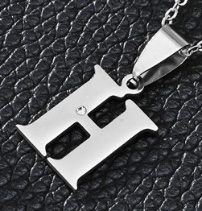 Stainless Steel Silver Letter "E"