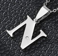 Stainless Steel Silver Letter "H"