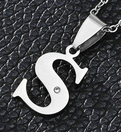 Stainless Steel Silver Letter "K"